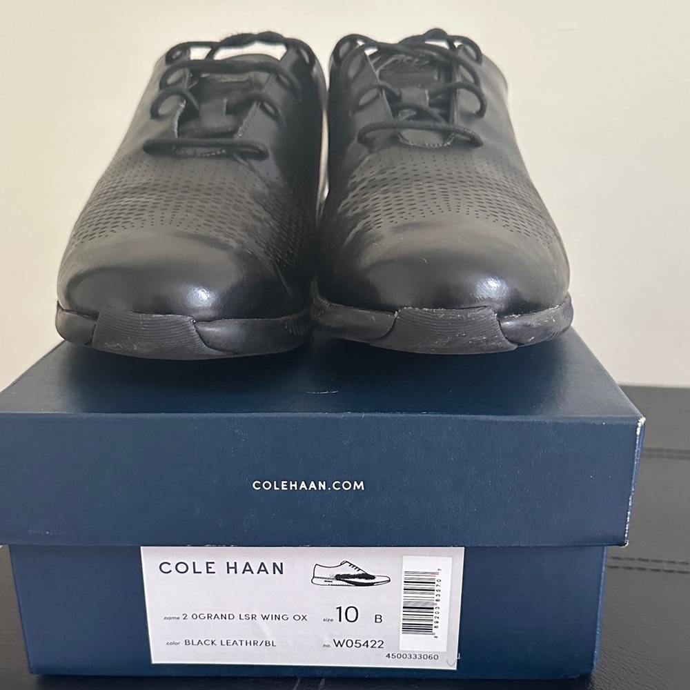 Cole Haan Women’s Black Leather Oxfords